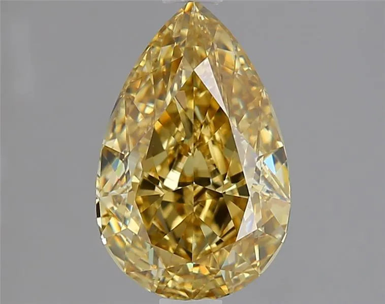 1.57ct Pear Natural Diamond (Colour Fancy Brownish Yellow, Clarity IF, GIA Certified)
