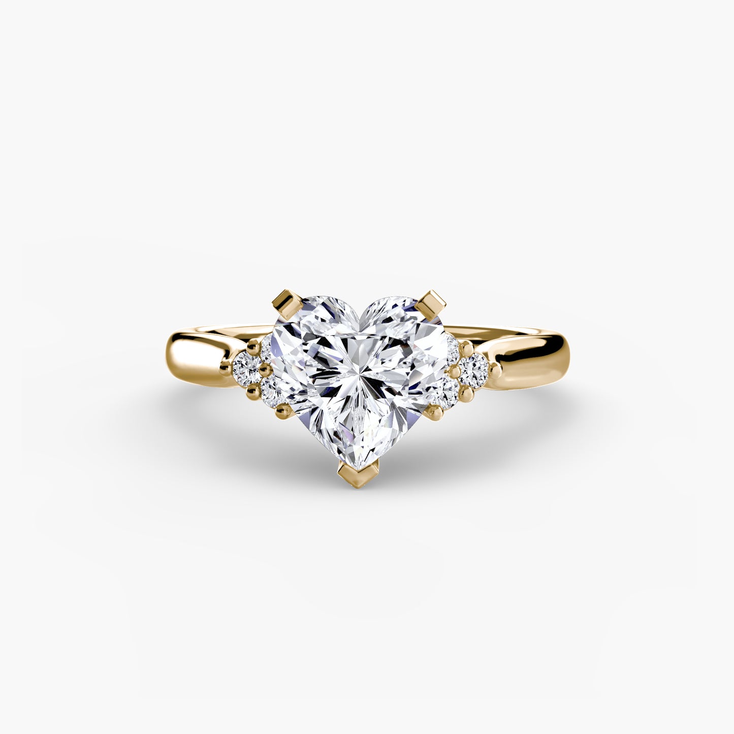 Solitaire with Cluster Shoulders 2