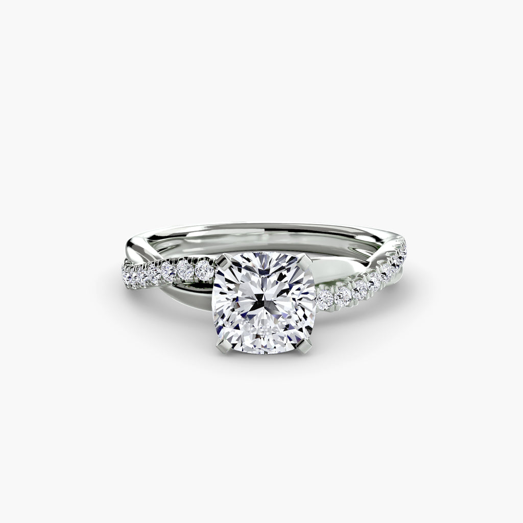 The Emerald Twist Pavé Ring