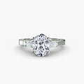 Three Stone with Pavé Shoulders